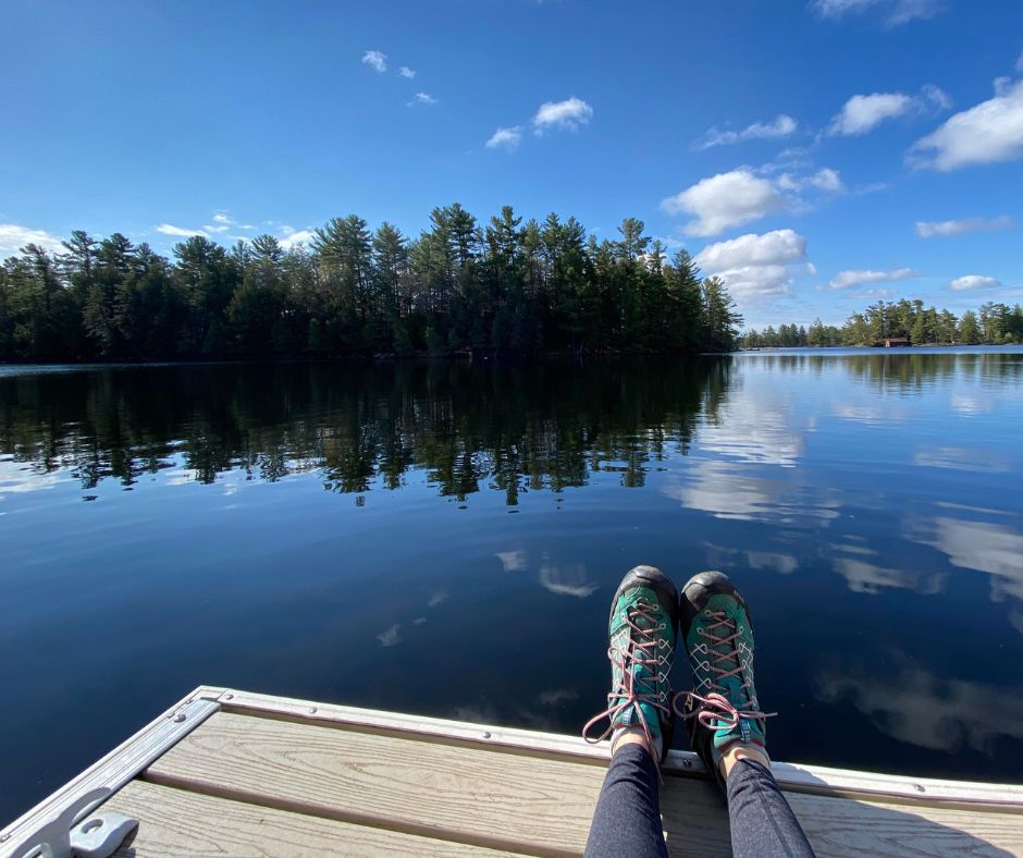 View from dock at Jeffrey-Cowan Forest Preserve