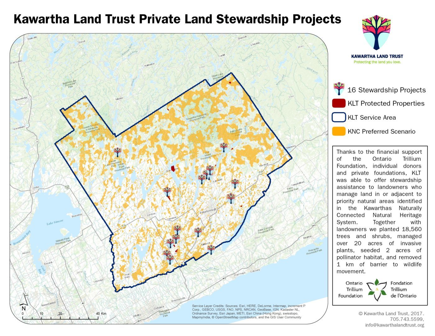 Stewardship Projects on Private Lands Map