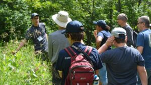 Thom Unrau leading a Kawartha Land Trust guided hike