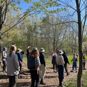 Creators Garden Birds leading birdwatching and learning walk at KLT's Ballyduff Trails