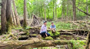 Isabelle Summers and Sam Clapperton at a site visit