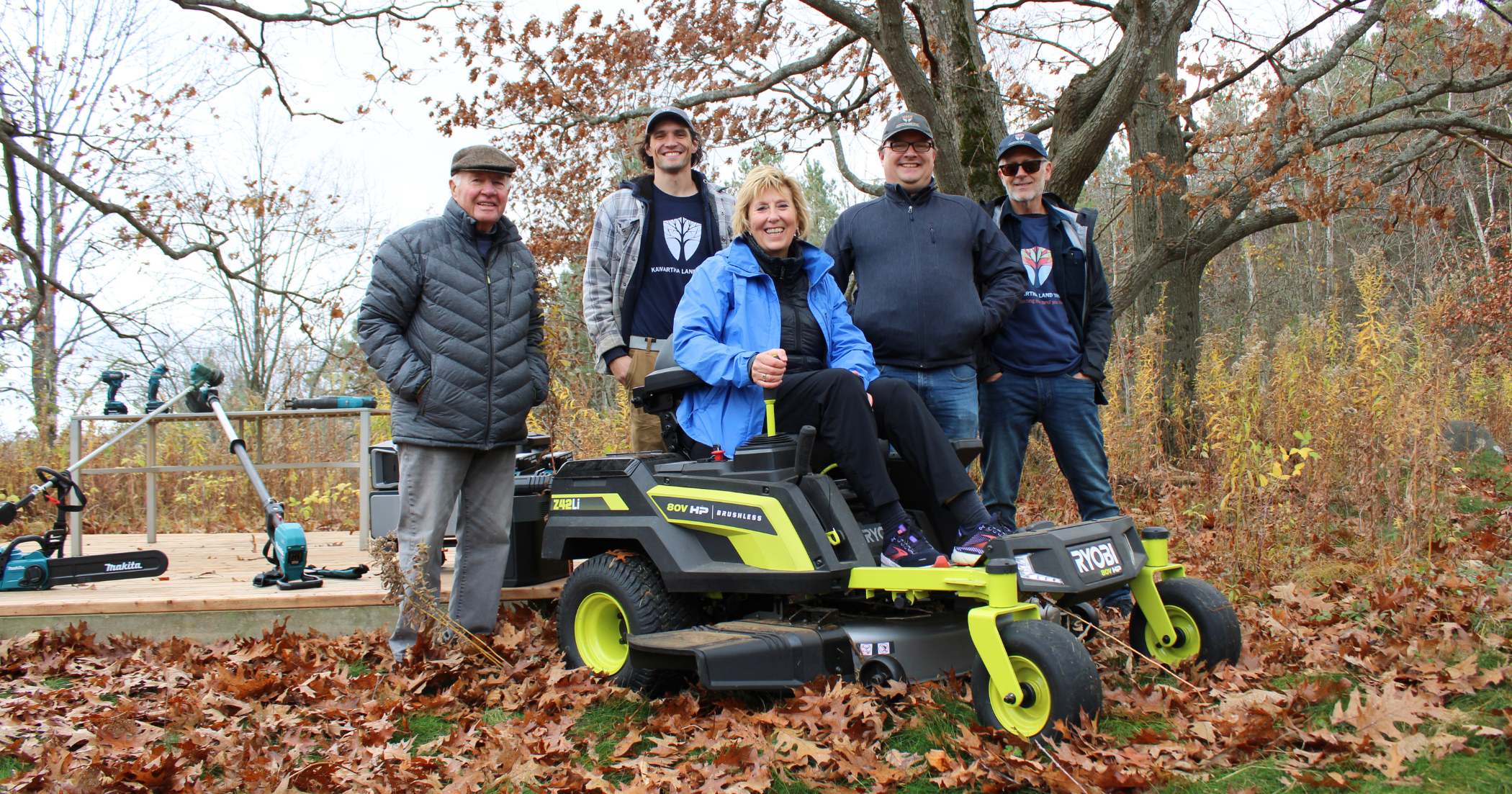 MPP Laurie Scott at Ontario Trillium Foundation grant announcement at Kawartha Land Trust's Ballyduff Trails