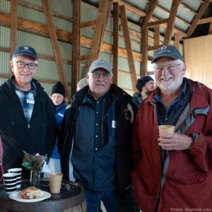 L-R: Chris Appleton, Ham Keillor-Faulkner, and Warren Dunlop. They are posing for a photo at KLT's Thanks.Giving event.